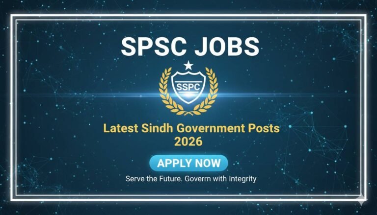 SPSC Jobs 2026 Latest Sindh Government Posts