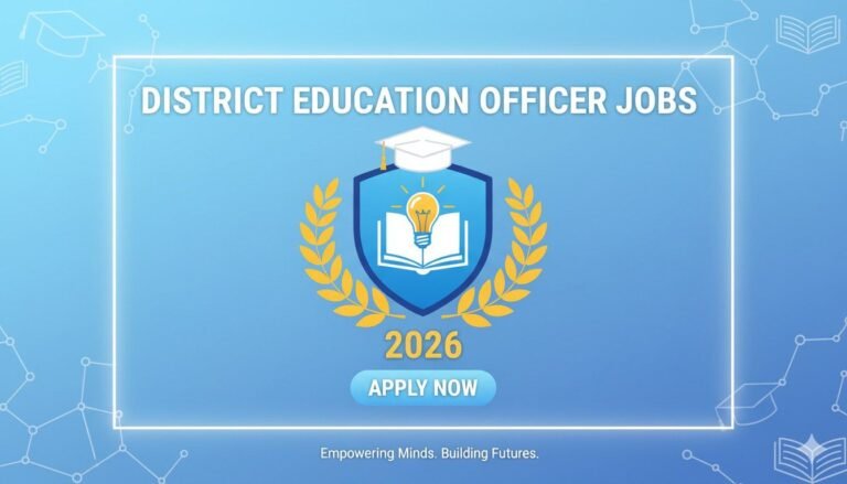 District Education Officer Jobs 2026 Apply Now