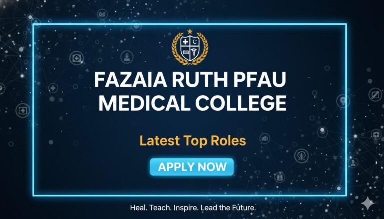 Fazaia Ruth PFAU Medical College Jobs Latest Top Roles
