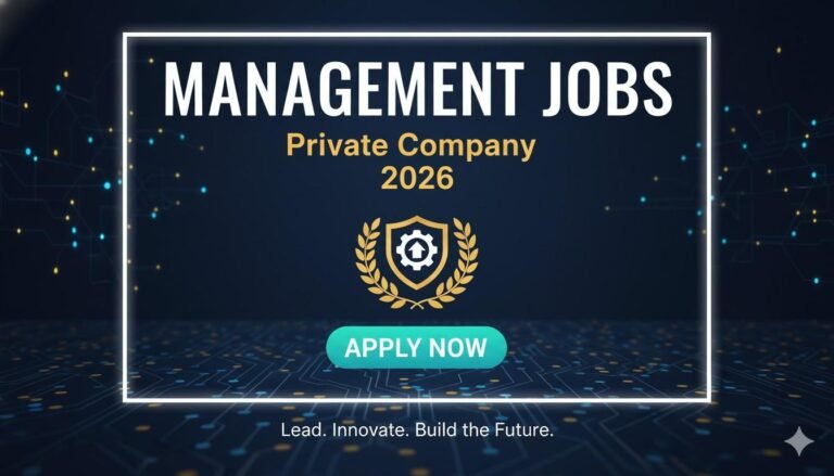 Management Jobs 2026 Private Company