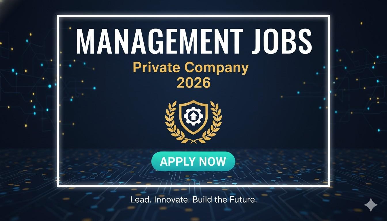 Management Jobs 2026 Private Company