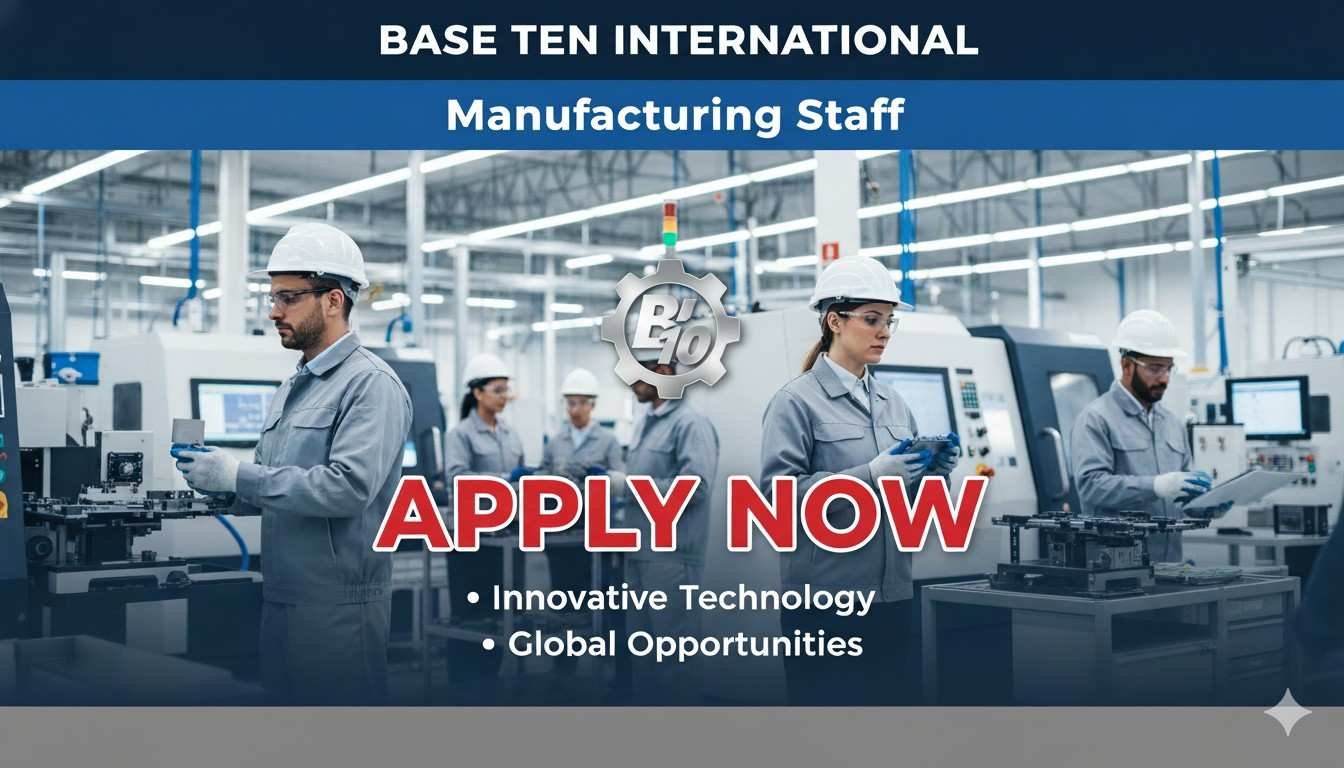 Base Ten International Manufacturing Staff Apply now