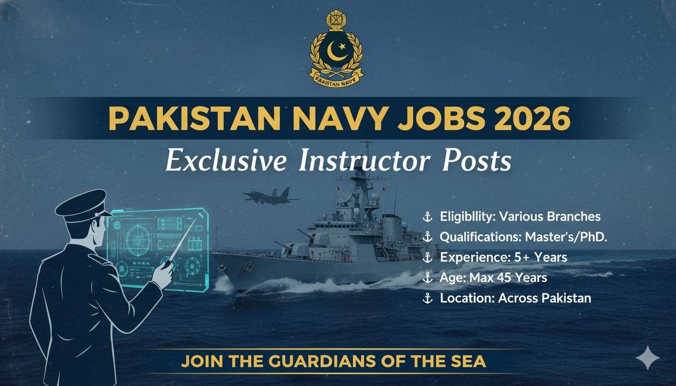 Pakistan Navy Jobs 2026 Exclusive Instructor Posts