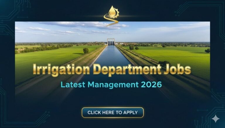 Irrigation Department Jobs 2026 Latest Management