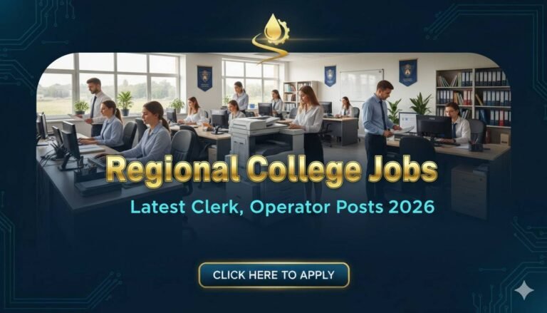 Regional College Jobs Latest Clerk, Operator Posts
