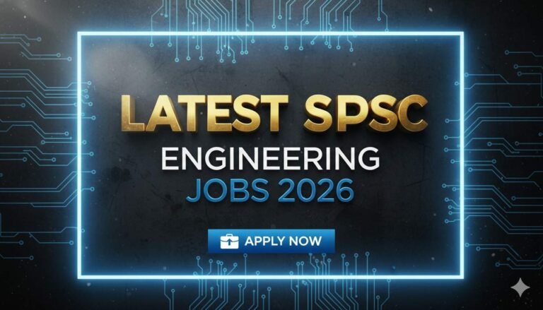 Latest SPSC Engineering Jobs 2026 Apply Now