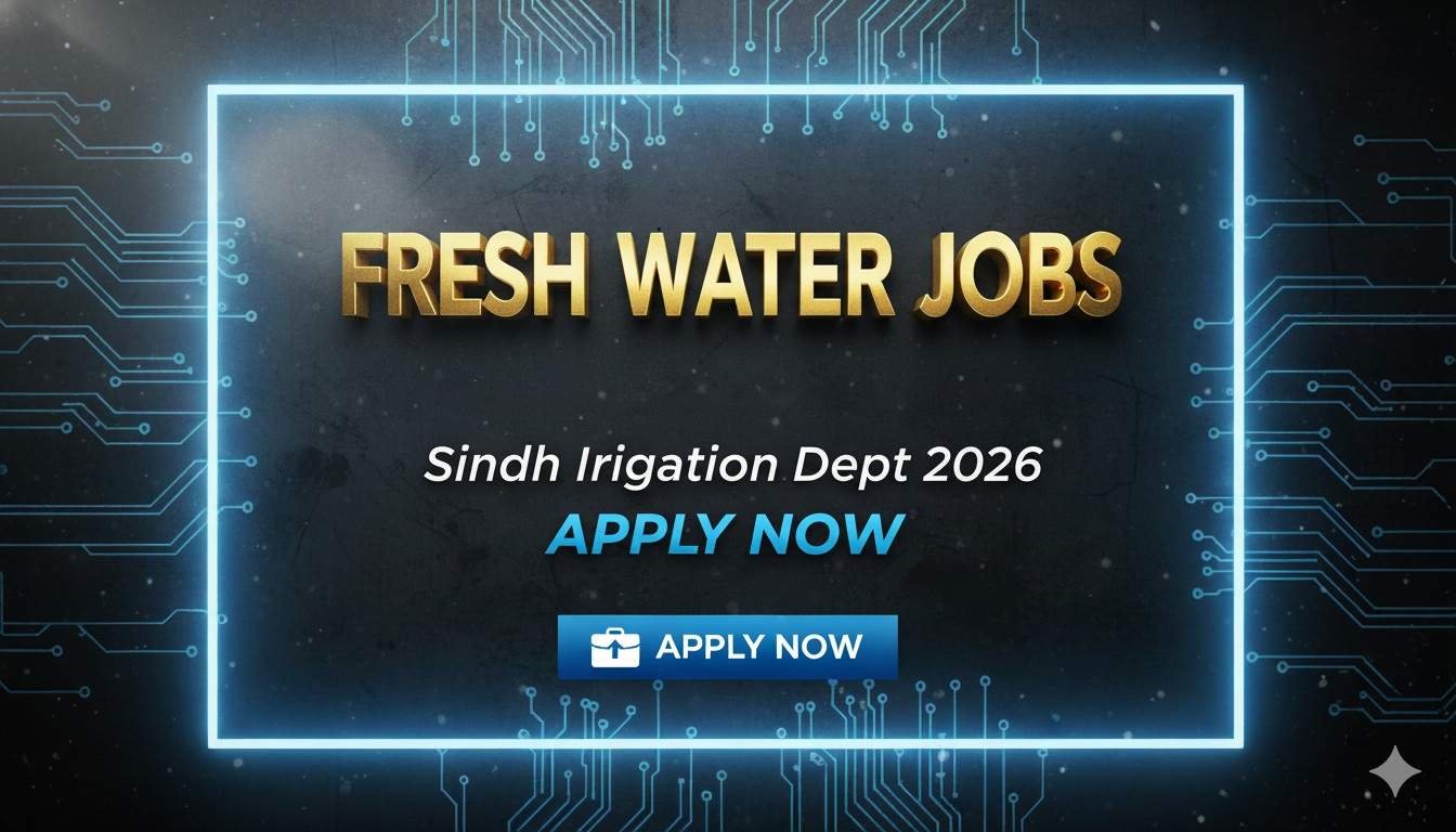 Fresh Water Jobs Sindh Irrigation Dept 2026 Apply now
