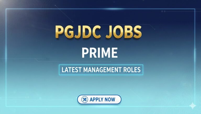 PGJDC Jobs Prime Latest Management Roles