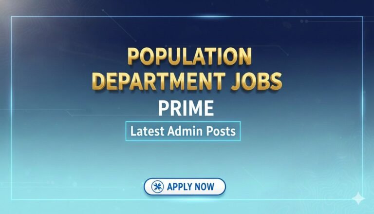 Population Welfare Department Jobs Latest Admin Posts