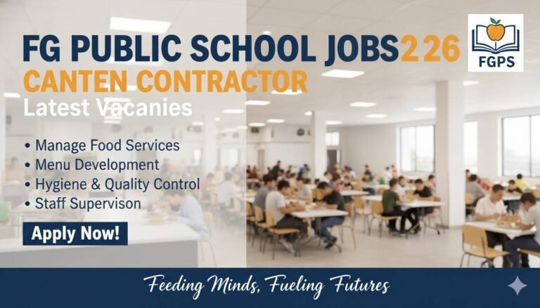 FG Public School Jobs 2026 Canteen Contractor Latest Vacancies