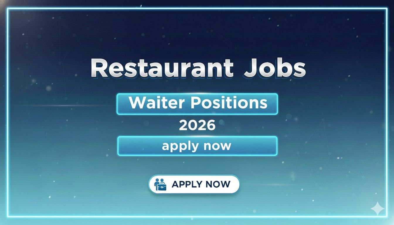 Restaurant Jobs Waiter Positions 2026 apply now