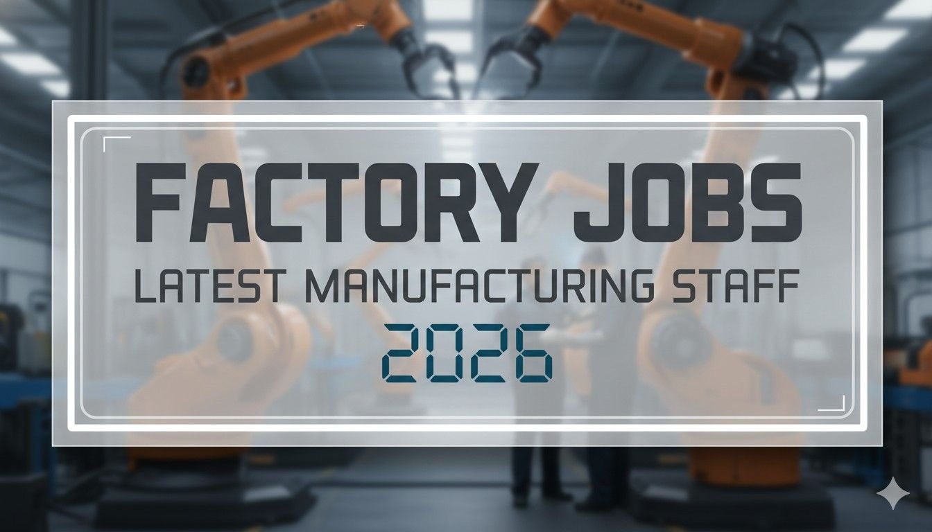 Factory Jobs Latest Manufacturing Staff 2026