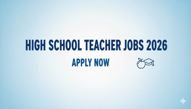 High School Teacher Jobs 2026 Apply Now