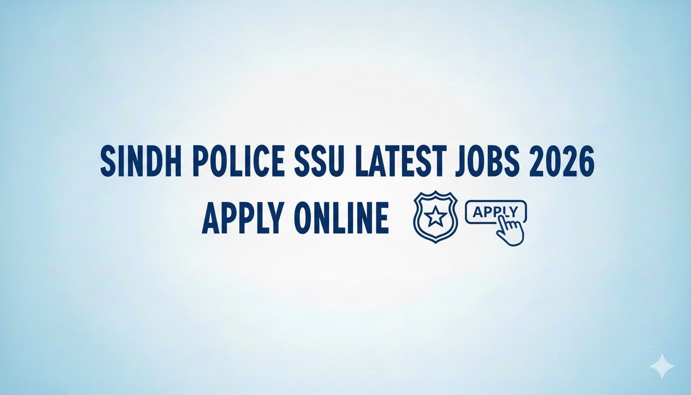 Sindh Police SSU Latest Jobs 2026 Apply Online