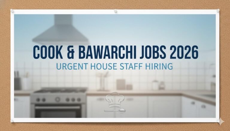Cook & Bawarchi Jobs 2026 Urgent House Staff Hiring