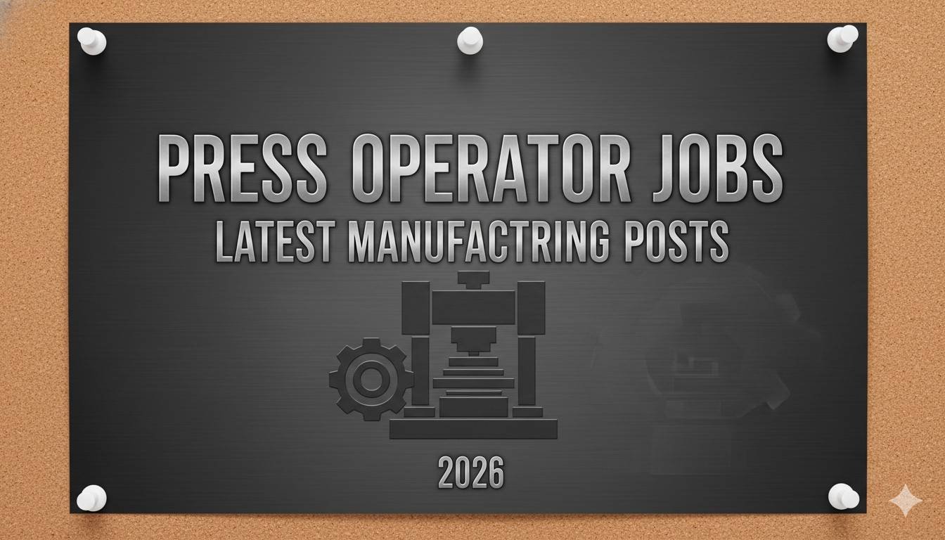 Press Operator Jobs Latest Manufacturing Posts 2026