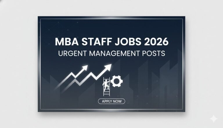 MBA Staff Jobs 2026 Urgent Management Posts