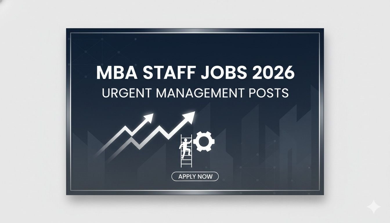 MBA Staff Jobs 2026 Urgent Management Posts