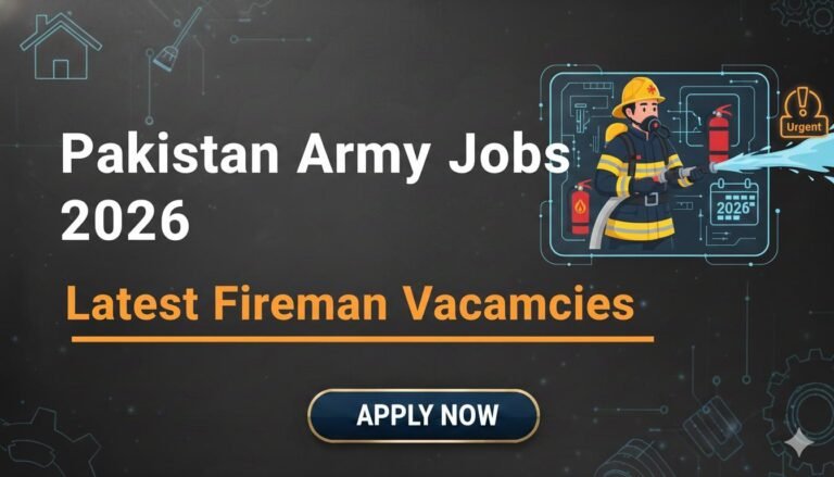 Pakistan Army Jobs 2026 Latest Fireman Vacancies
