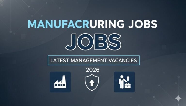 Manufacturing Jobs Latest Management Vacancies 2026