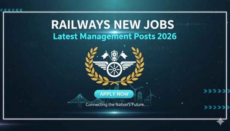 Railways New Jobs 2026 Latest Management Posts