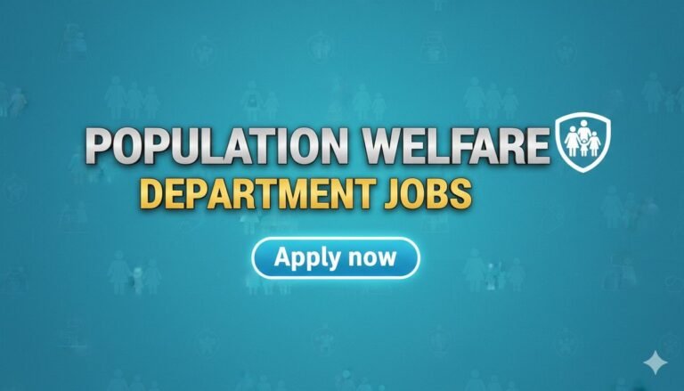 Population Welfare Department Jobs Apply now