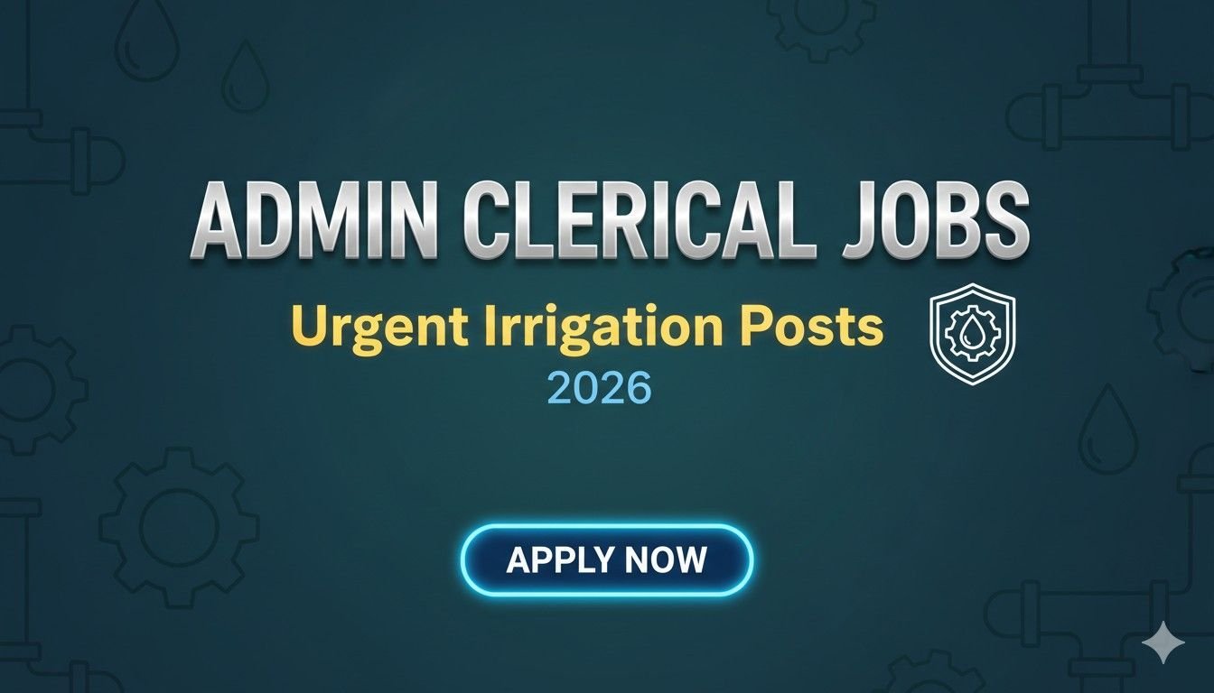 Admin Clerical Jobs Urgent Irrigation Posts 2026
