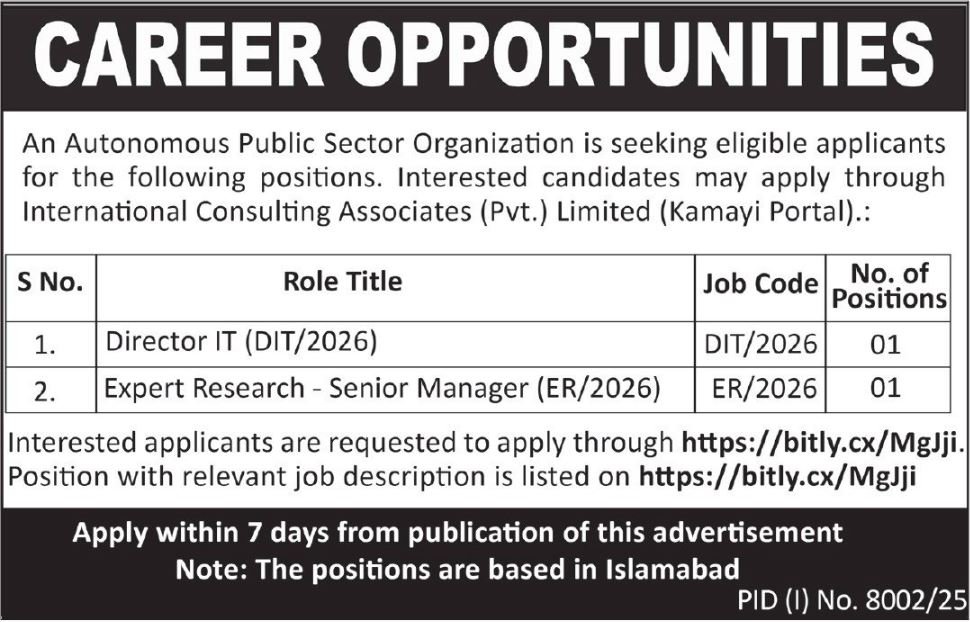 Director IT & Research Jobs 2026 Top Public Sector