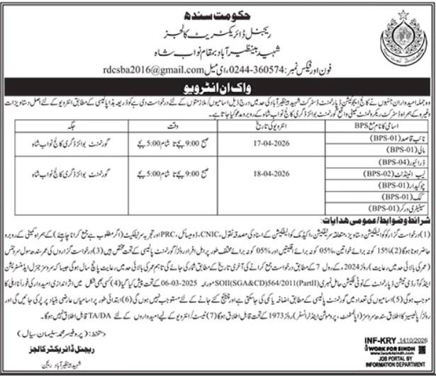 Regional Directorate College Jobs Apply Now