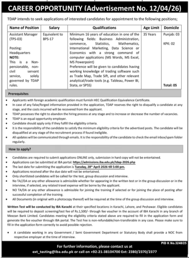 IBA Jobs Exciting New Management Openings 2026 