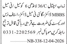 Zainab Memorial Hospital Medical Posts Jobs apply now