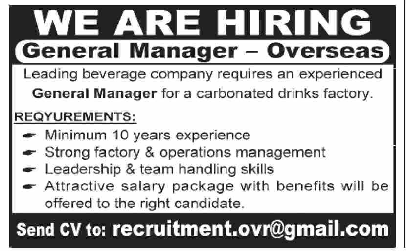General Manager Jobs Exclusive Beverage Posts 2026