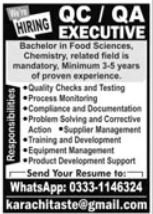 Quality Control and Assurance Jobs  Food Company Vacancies