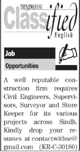 Construction Jobs Latest Management Posts & Engineer Openings