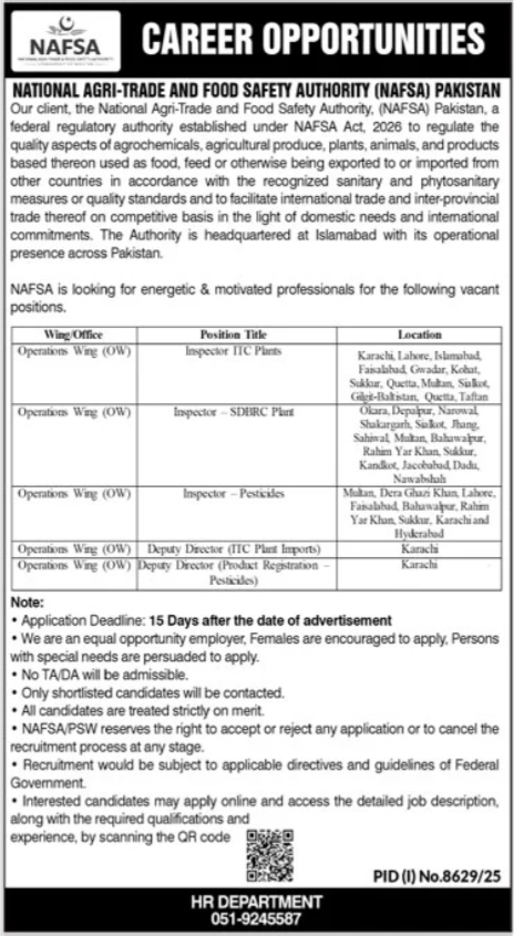 NAFSA Jobs Apply for Latest Agri Trade Vacancies