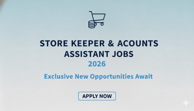 Store Keeper & Accounts Assistant Jobs Exclusive