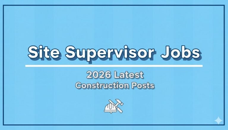 Site Supervisor Jobs 2026 Latest Construction Posts