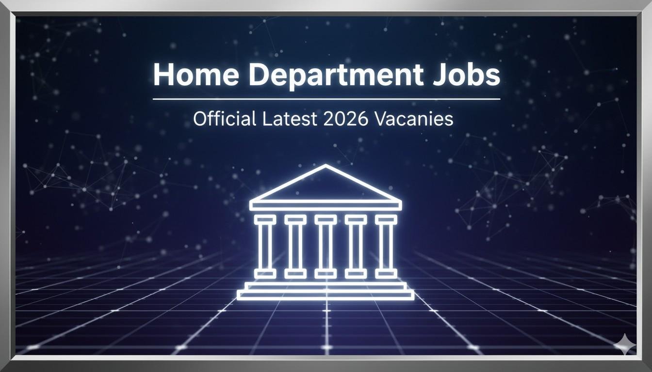 Home Department Jobs Official 2026 Vacancies