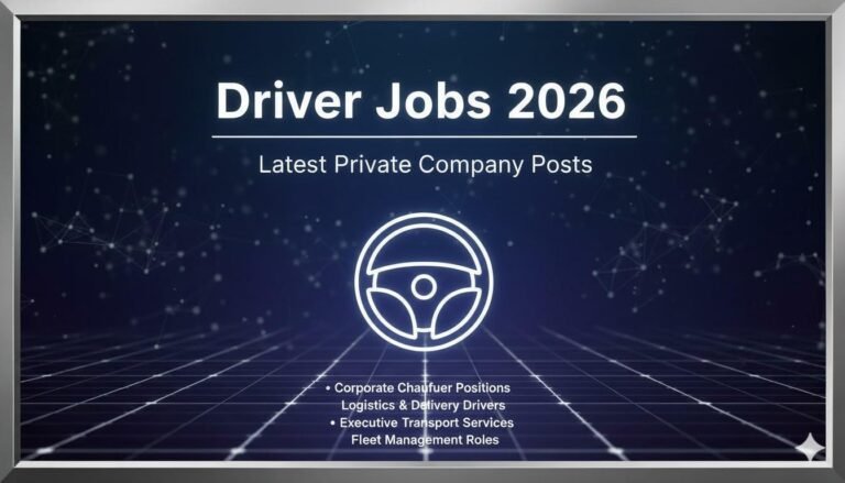 Driver Jobs 2026 Latest Private Company Posts