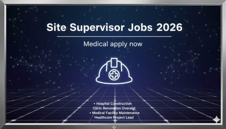 Site Supervisor Jobs 2026 Medical apply now