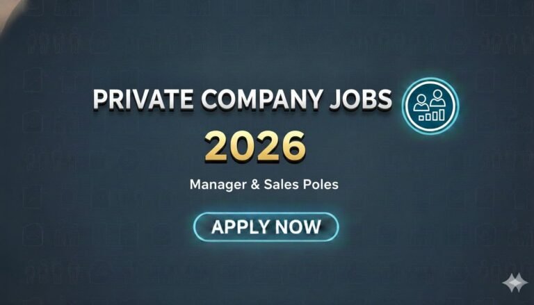 Private Company Jobs 2026 Manager & Sales Roles