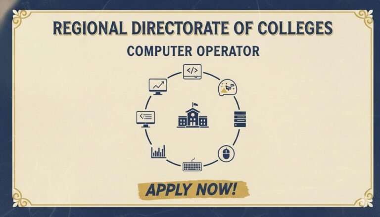 Regional Directorate of Colleges Computer Operator Apply now