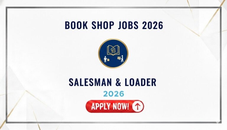 Book Shop Jobs 2026 Salesman & Loader apply now