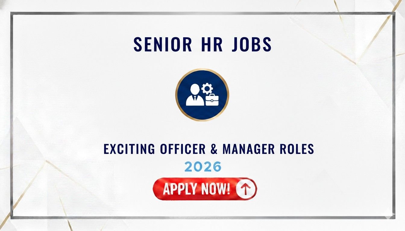Senior HR Jobs 2026 Exciting Officer & Manager Roles