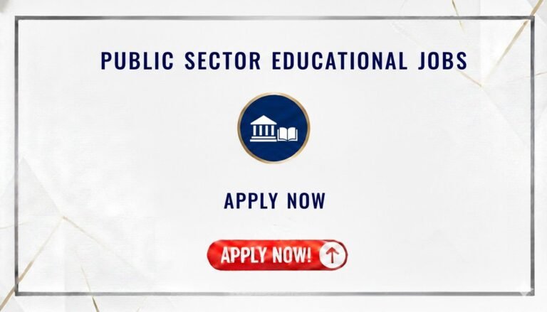 Public Sector Educational Jobs Apply now