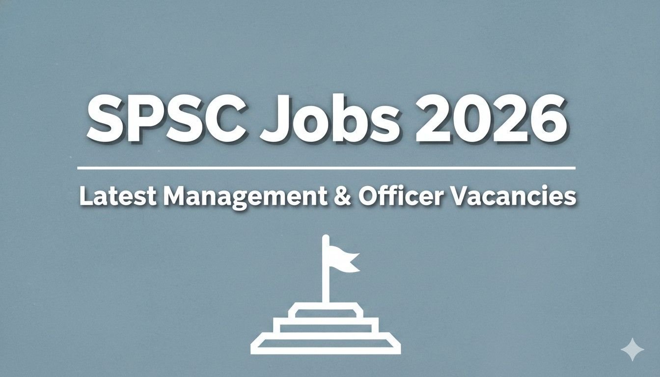 SPSC Jobs 2026 Latest Management & Officer Vacancies