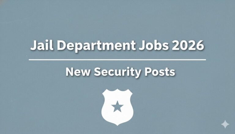 Jail Department Jobs 2026 New Security Posts