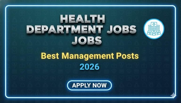 Health Department Jobs 2026 Best Management Posts
