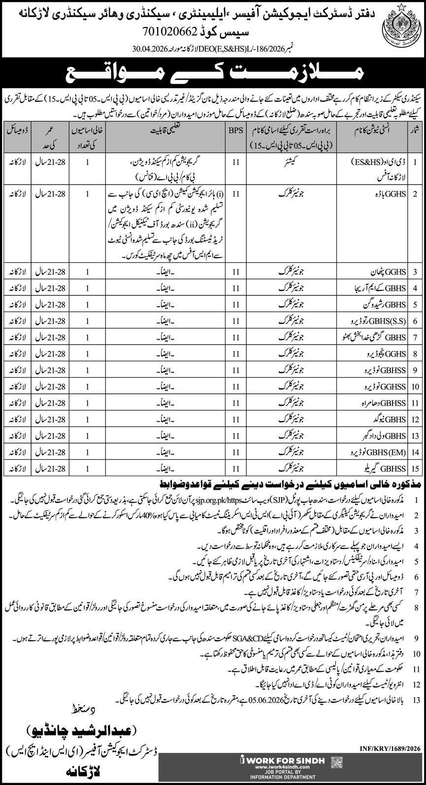School Education & Literacy Department Jobs 2026 School Apply now