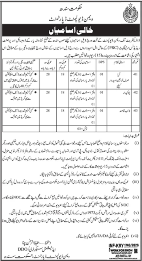 Women Development Jobs Apply Now